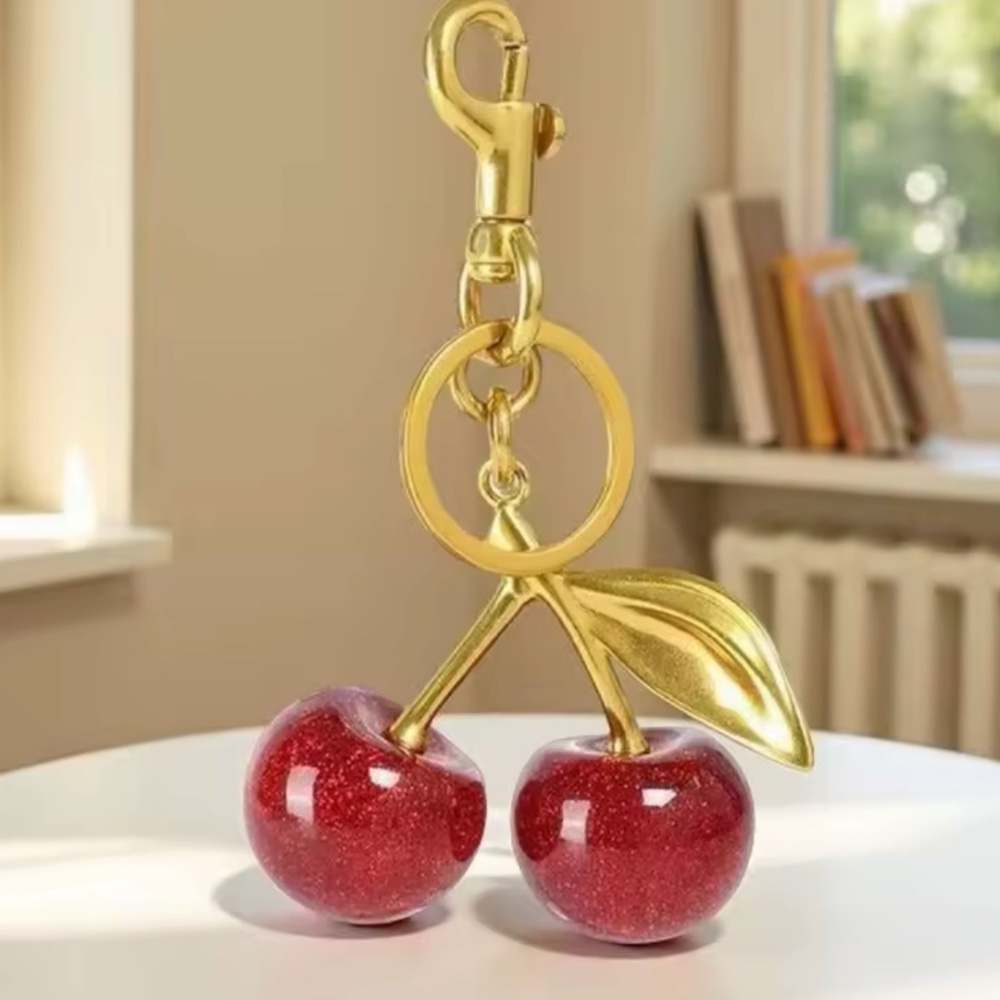 🎁🎁Elegant Cherry Keychain Bag Charm Pendant - Brand New🎁🎁 - Picture 4 of 4